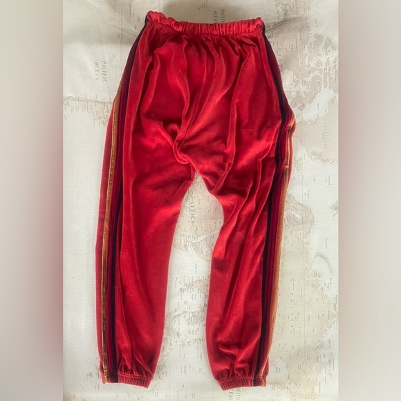 Aviator Nation CLASSIC VELVET SWEATPANTS - RED Size Medium Men’s - Picture 5 of 11